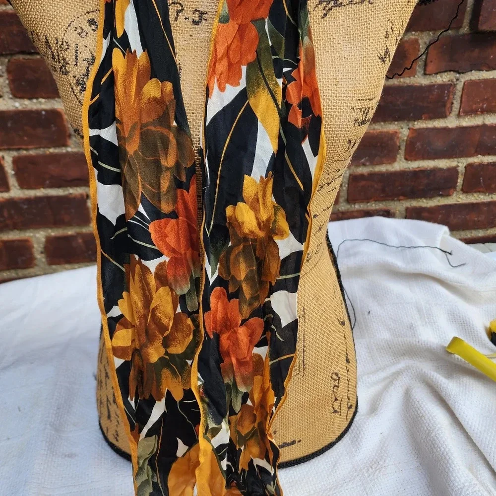 Vintage.70s‎  Silk scarf/ sash/ headband
